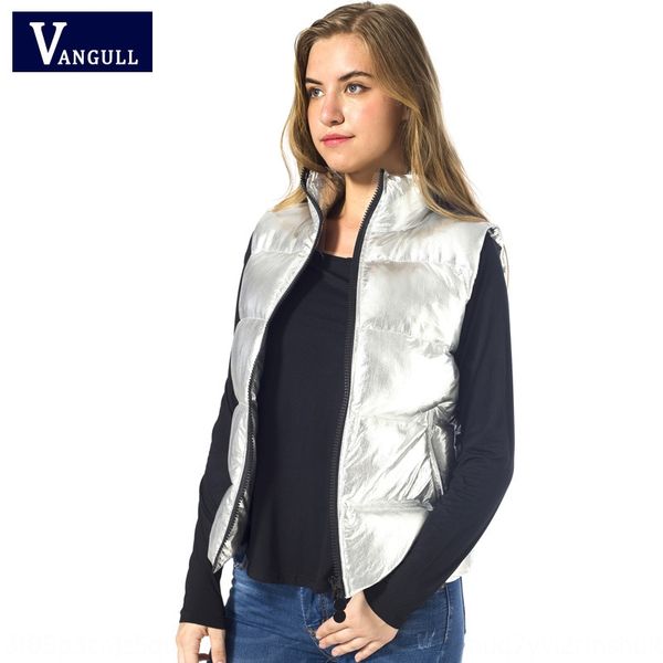2019 new women's stand collar cotton vest metal silver thickened cotton-padded clothes women's vest, Black;white
2019 new women's stand collar cotton vest metal silver thickened cotton-padded clothes women's vest, Black;white
