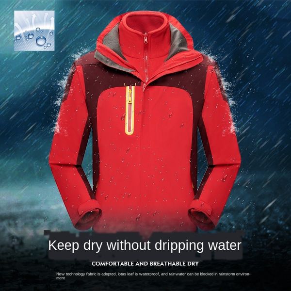 qltje new outdoor men's two-piece set three-in-one windproof waterproof jacketski climbing clothes for women new outdoor jacket men, Blue;black
qltje new outdoor men's two-piece set three-in-one windproof waterproof jacketski climbing clothes for women new outdoor jacket men, Blue;black