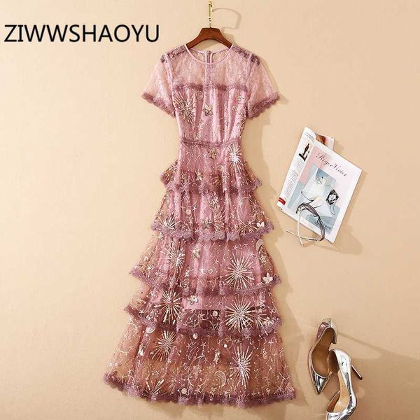ziwwshaoyu summer female sweet holiday midi dresses fashion designer ladies cascading ruffle luxurious mesh sequined dress, Black;gray
ziwwshaoyu summer female sweet holiday midi dresses fashion designer ladies cascading ruffle luxurious mesh sequined dress, Black;gray