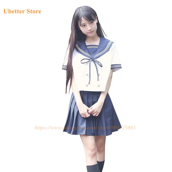 girls japanese school uniform japan navy sailor uniform ubetter graduation clothing school shirt skirt students sets u001, White
girls japanese school uniform japan navy sailor uniform ubetter graduation clothing school shirt skirt students sets u001, White
