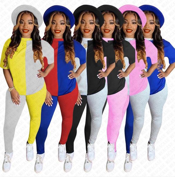 women tracksuit designer patchwork solid color short sleeve t shirt pants two piece set home outfits fashion sports suit s-2xl d72303, Gray
women tracksuit designer patchwork solid color short sleeve t shirt pants two piece set home outfits fashion sports suit s-2xl d72303, Gray