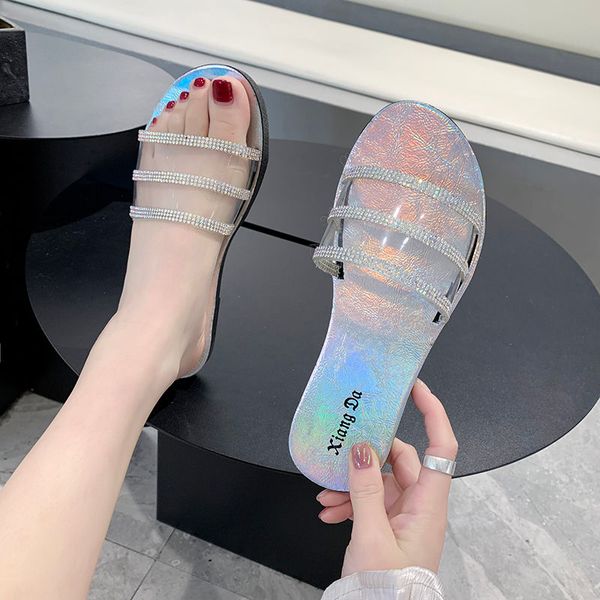 summer women sandals brand transparent rhinestones flip flop casual beach bow laser shoes desinger outdoor thick heels slippers, Black
summer women sandals brand transparent rhinestones flip flop casual beach bow laser shoes desinger outdoor thick heels slippers, Black