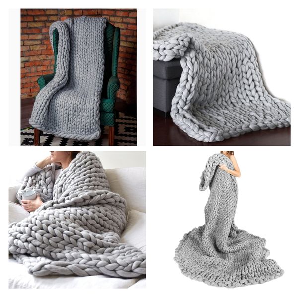 2 шт большой 100x80cm коренастый knit шерсть шерсть одеяло для bed luxury cozy
2 шт большой 100x80cm коренастый knit шерсть шерсть одеяло для bed luxury cozy