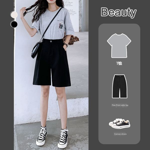 women's pants & capris summer loose 2021 casual show thin black straight chiffon high waist wide leg five-point, Black;white
women's pants & capris summer loose 2021 casual show thin black straight chiffon high waist wide leg five-point, Black;white