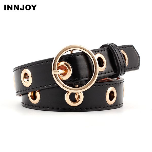 women round buckle hollow air eye belt punk pin buckle belts for women men jeans luxury decorative waist strap black, Black;brown
women round buckle hollow air eye belt punk pin buckle belts for women men jeans luxury decorative waist strap black, Black;brown