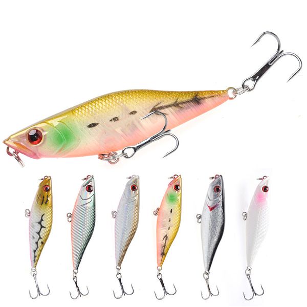 6 pcs/lot fishing lure pencil 6.4g 7cm sandeel shape with strong hooks ater pencil fishing water lures hard baits minnow ice fish
6 pcs/lot fishing lure pencil 6.4g 7cm sandeel shape with strong hooks ater pencil fishing water lures hard baits minnow ice fish