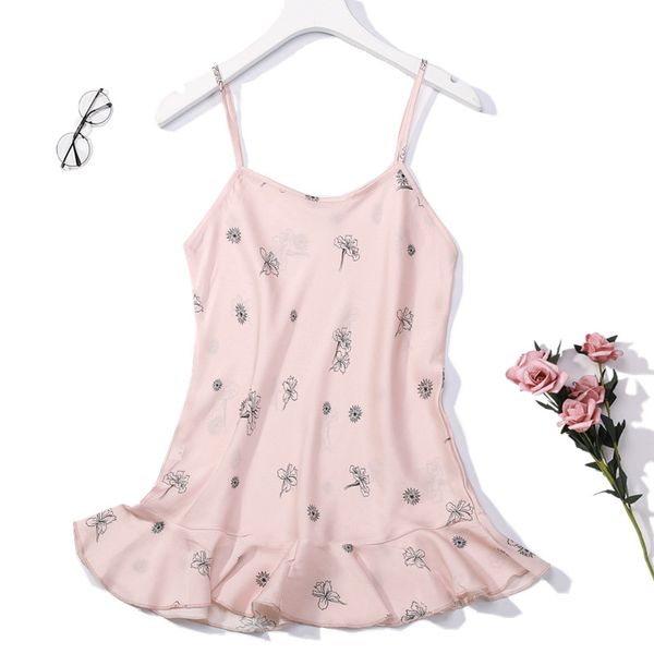 women's 100% silk spaghetti strap camisole pink floral vest sleepwear jn103, Black;white
women's 100% silk spaghetti strap camisole pink floral vest sleepwear jn103, Black;white