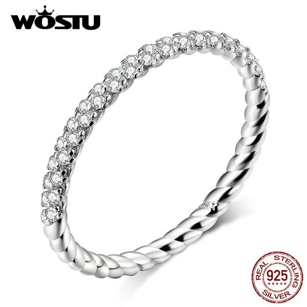 wostu 100% real 925 sterling silver simple rings for women sparkling zircon rings making fashion jewelry cqr624, Golden;silver
wostu 100% real 925 sterling silver simple rings for women sparkling zircon rings making fashion jewelry cqr624, Golden;silver