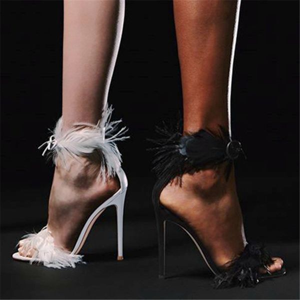 sandals feather gladiator woman summer thin high heels ankle strap party shoes women sandalias black white pumps zapatos mujer
sandals feather gladiator woman summer thin high heels ankle strap party shoes women sandalias black white pumps zapatos mujer