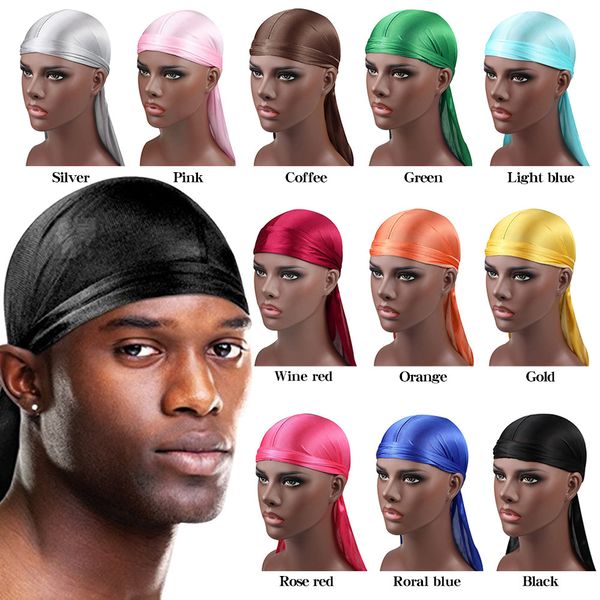 fashion mens satin durags bandanna turban wigs pirate party hats hip hop men silky durag headwear headband long tail designer du doo rag
fashion mens satin durags bandanna turban wigs pirate party hats hip hop men silky durag headwear headband long tail designer du doo rag
