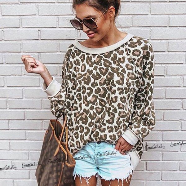 women's blouses & shirts 2021 leopard sweatshirt blouse women long sleeve loose ladies autumn winter warm casual pullover, White
women's blouses & shirts 2021 leopard sweatshirt blouse women long sleeve loose ladies autumn winter warm casual pullover, White