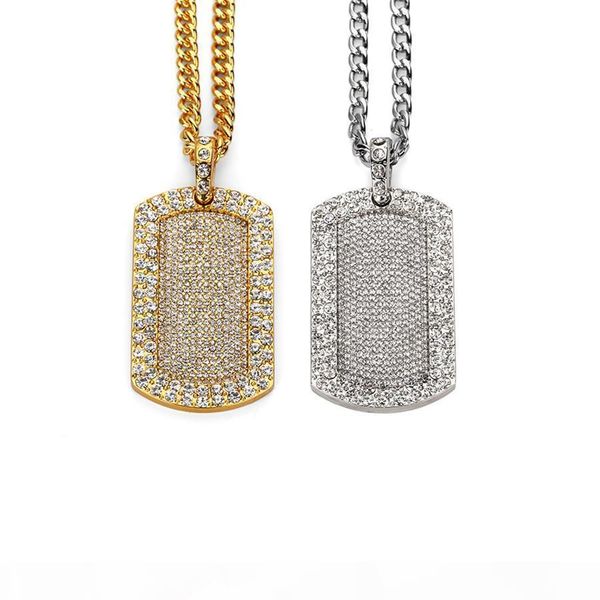 fashion men dog tag pendant necklace 18k gold plated jewelry iced out full rhinestone punk hip hop rock long chain for men, Silver
fashion men dog tag pendant necklace 18k gold plated jewelry iced out full rhinestone punk hip hop rock long chain for men, Silver