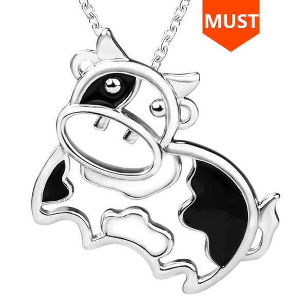 2020 sterling silver 925 lovely animal cows chain pendant&necklace with black enamel diy fashion jewelry making for women gift
2020 sterling silver 925 lovely animal cows chain pendant&necklace with black enamel diy fashion jewelry making for women gift