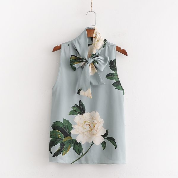 19xd-2356 women's clothing 2019 butterfly shirt summer new bow tie bow flower print sleeveless shirt, White
19xd-2356 women's clothing 2019 butterfly shirt summer new bow tie bow flower print sleeveless shirt, White