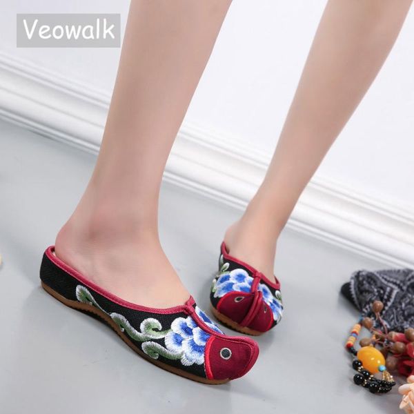 veowalk vintage design nose toe women's linen cotton flat slippers ladies summer casual comfort slip on canvas handmade shoes, Black
veowalk vintage design nose toe women's linen cotton flat slippers ladies summer casual comfort slip on canvas handmade shoes, Black