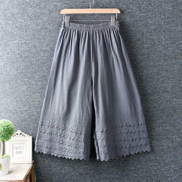 2020 new spring sweet little fresh lace elastic waist wide leg pants cotton pants female 8907, Black;white
2020 new spring sweet little fresh lace elastic waist wide leg pants cotton pants female 8907, Black;white