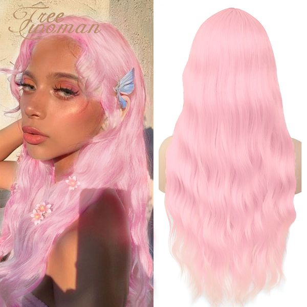 oman synthetic wigs peach pink rose gold synthetic glueless long wavy natural hairline heat resistant fiber hair for women, Black
oman synthetic wigs peach pink rose gold synthetic glueless long wavy natural hairline heat resistant fiber hair for women, Black