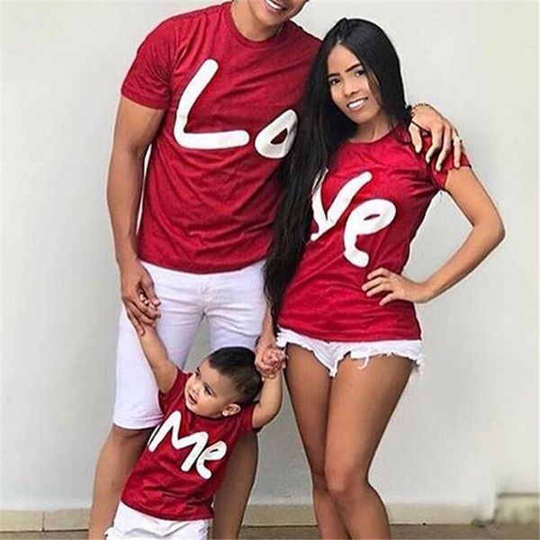 father&mother&baby t-shirt summer family matching outfits parent-child red letter love print t-shirt short sleeve pullover, Blue
father&mother&baby t-shirt summer family matching outfits parent-child red letter love print t-shirt short sleeve pullover, Blue