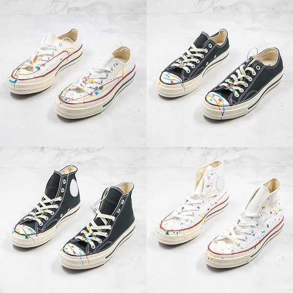 1970-е года х diy всплеск чернил нарисованного граффити классического chuck 70 холст обувь моды случайного скейтборда спортивных тренажеры к, Black
1970-е года х diy всплеск чернил нарисованного граффити классического chuck 70 холст обувь моды случайного скейтборда спортивных тренажеры к, Black