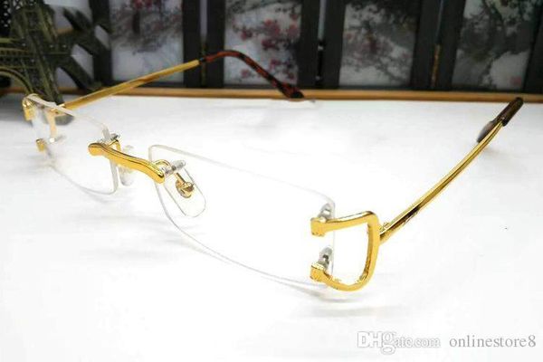 popular rimless metal golden buffalo horn glasses for men women brand designer vintage shade eyewear gafas oculos lunettes de soleil, White;black
popular rimless metal golden buffalo horn glasses for men women brand designer vintage shade eyewear gafas oculos lunettes de soleil, White;black