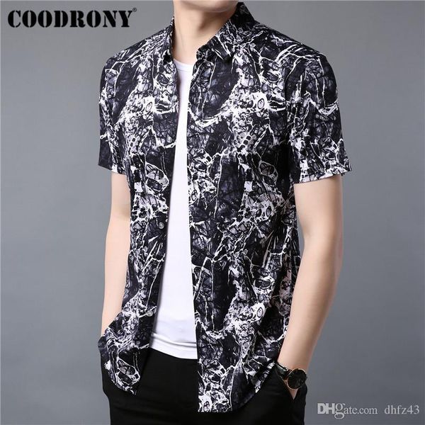 coodrony ice cool hawaiian shirt men summer short sleeve men shirt cotton streetwear print casual shirts camisa masculina s96010, White;black
coodrony ice cool hawaiian shirt men summer short sleeve men shirt cotton streetwear print casual shirts camisa masculina s96010, White;black