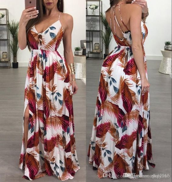 women dress summer sling back big pendulum split sleeveless elegant lady print skirt natural waist floor length casual loose dresses, Black;gray
women dress summer sling back big pendulum split sleeveless elegant lady print skirt natural waist floor length casual loose dresses, Black;gray