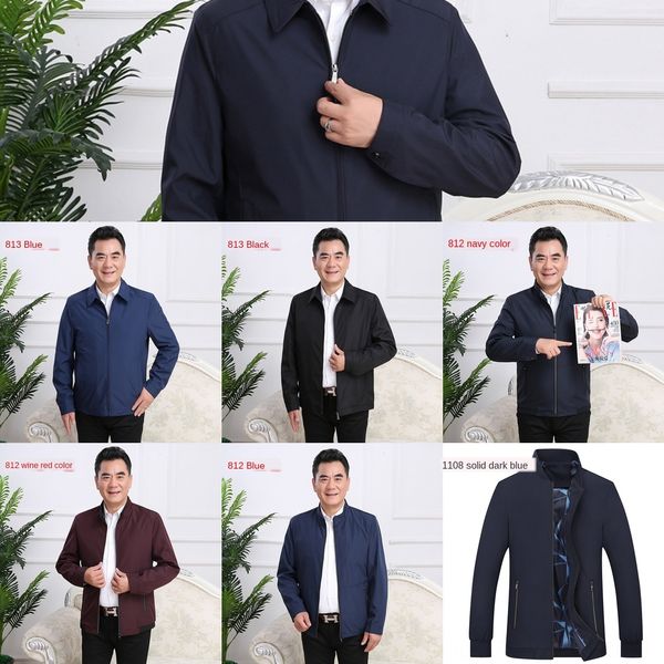 2020 spring and autumn new men's middle-aged and elderly loose dad business jacket men's lapel jacket, Black;brown
2020 spring and autumn new men's middle-aged and elderly loose dad business jacket men's lapel jacket, Black;brown