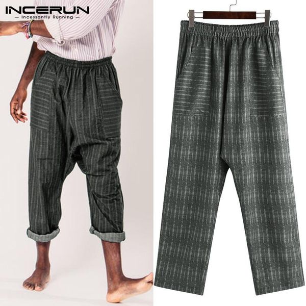 2019 men striped pants elastic waist joggers pockets retro casual wide leg straight pants loose vintage trousers men incerun 5xl, Black
2019 men striped pants elastic waist joggers pockets retro casual wide leg straight pants loose vintage trousers men incerun 5xl, Black