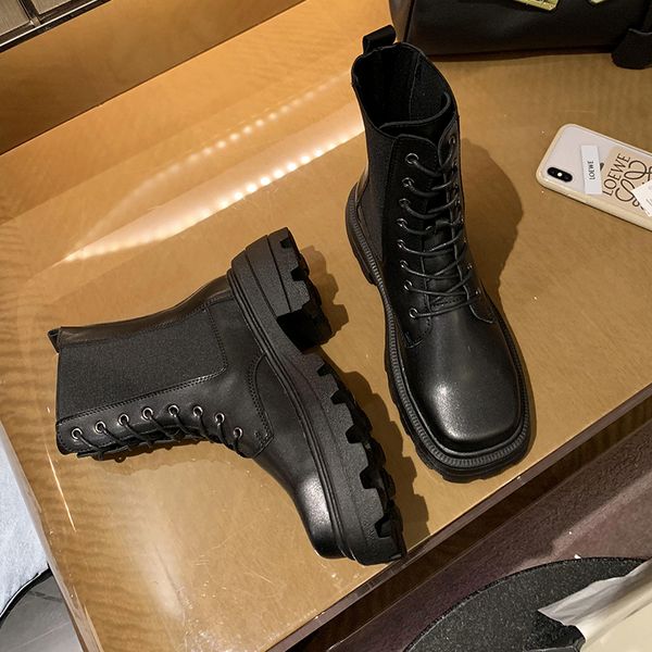 women's rubber boots rock shoes woman luxury designer booties ladies round toe boots-women low heels booties, Black
women's rubber boots rock shoes woman luxury designer booties ladies round toe boots-women low heels booties, Black