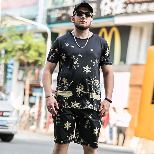 summer printed snowflake street hip hop male short sleeve t-shirt+pants short sets suits, Gray
summer printed snowflake street hip hop male short sleeve t-shirt+pants short sets suits, Gray