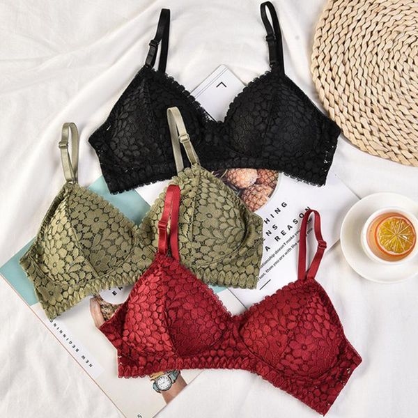 fashion lace bralette women bra triangle cup lingerie wire brassiere female underwear seamless push up bras for women, Red;black
fashion lace bralette women bra triangle cup lingerie wire brassiere female underwear seamless push up bras for women, Red;black