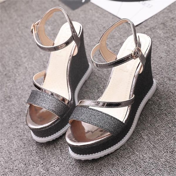 luxury women sandals 2019 platform sandal wedges shoes for women heels summer shoes pu leather wedge heels sequin sandals, Black
luxury women sandals 2019 platform sandal wedges shoes for women heels summer shoes pu leather wedge heels sequin sandals, Black