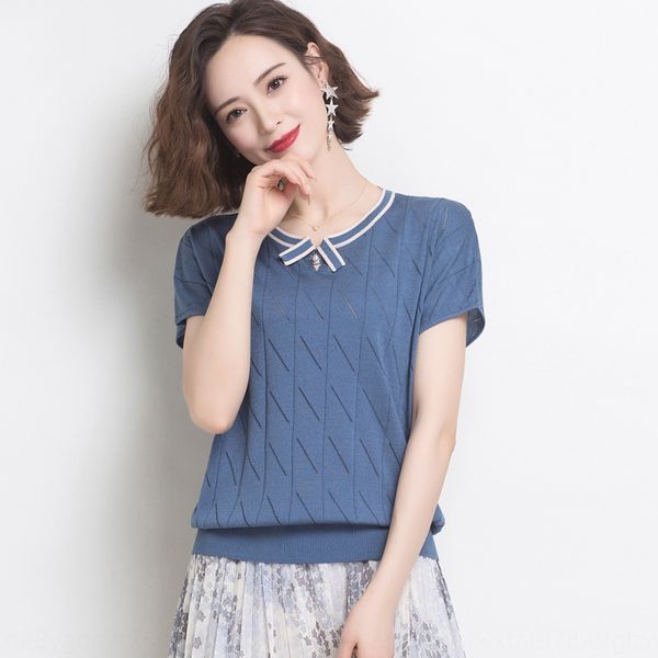 le14w women's knitted short-sleeved 2020 summer new korean style t-shirt loose fashion ice silk t-shirt women's slimming all-match, White
le14w women's knitted short-sleeved 2020 summer new korean style t-shirt loose fashion ice silk t-shirt women's slimming all-match, White