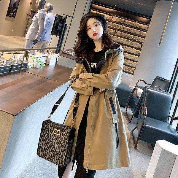pnuon women's trench mid-length small 2020 new korean style loose spring and coat in august clothes autumn clothes windbreaker autumn c, Tan;black
pnuon women's trench mid-length small 2020 new korean style loose spring and coat in august clothes autumn clothes windbreaker autumn c, Tan;black