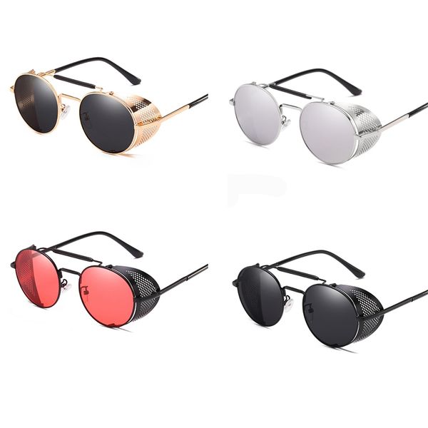 retro round metal sunglasses steampunk men women brand designer glasses uv protection, White;black
retro round metal sunglasses steampunk men women brand designer glasses uv protection, White;black