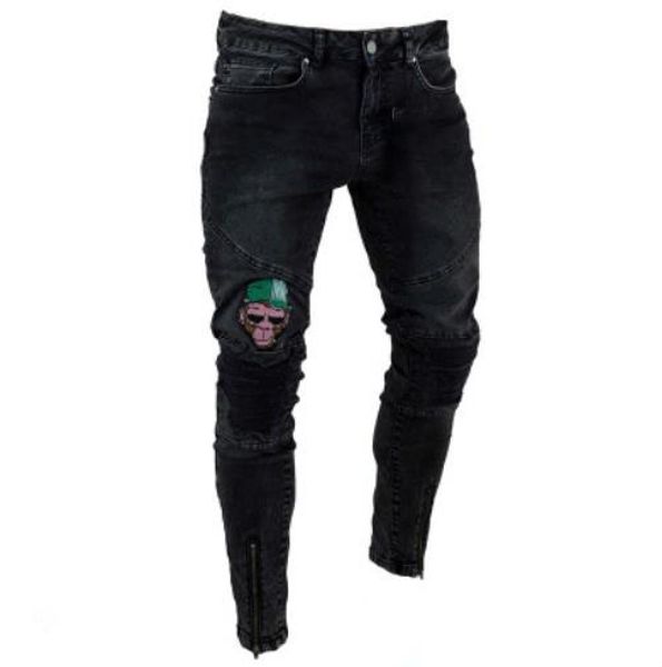 mens skinny jeans casual slim biker jeans denim knee hole hiphop ripped pants washed fashion f7u5, Blue
mens skinny jeans casual slim biker jeans denim knee hole hiphop ripped pants washed fashion f7u5, Blue