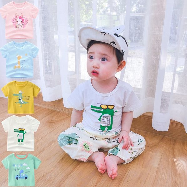 short-sleeved cotton t-shirt cartoon korean casual boys and girls children's 2020 new children's clothing, Blue
short-sleeved cotton t-shirt cartoon korean casual boys and girls children's 2020 new children's clothing, Blue