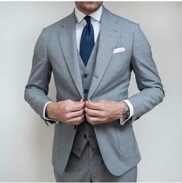 2020 grey mens wedding tuxedos two buttom peaked lapel groom wear party prom men blazer suit(jacket+vest+pants), Black;gray
2020 grey mens wedding tuxedos two buttom peaked lapel groom wear party prom men blazer suit(jacket+vest+pants), Black;gray