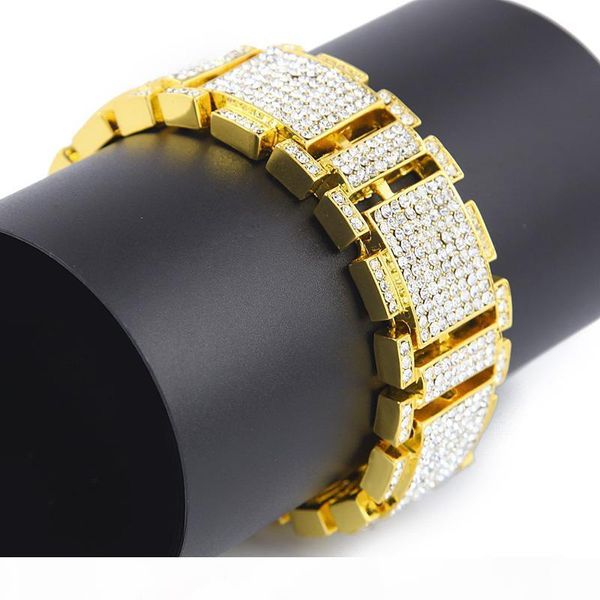 exaggerated punk bangle shiny full rhinestone bracelets hip hop bling joyas hip-hop men women wristbands chains gold silver black
exaggerated punk bangle shiny full rhinestone bracelets hip hop bling joyas hip-hop men women wristbands chains gold silver black