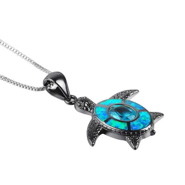 fashion blue imitation fire opal turtle animal pendant necklace for girl accessories charm women necklace jewelry gift, Silver
fashion blue imitation fire opal turtle animal pendant necklace for girl accessories charm women necklace jewelry gift, Silver