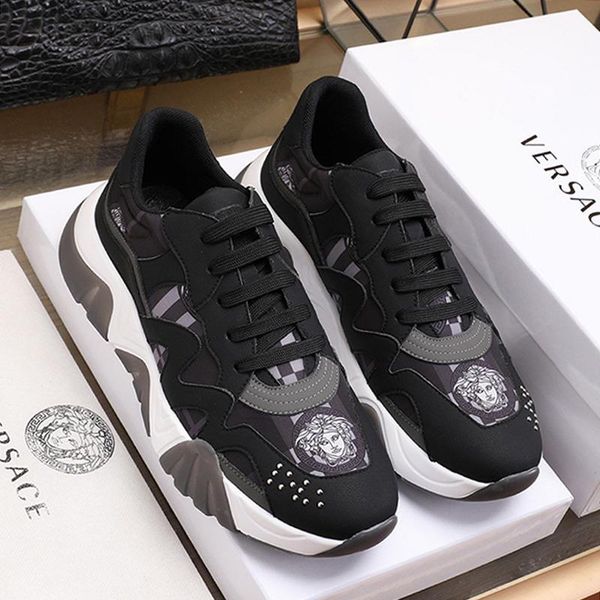 mens shoes lightweight fashion design outdoor walking footwears with origin box low lace-up plus size luxury men shoes, Black
mens shoes lightweight fashion design outdoor walking footwears with origin box low lace-up plus size luxury men shoes, Black