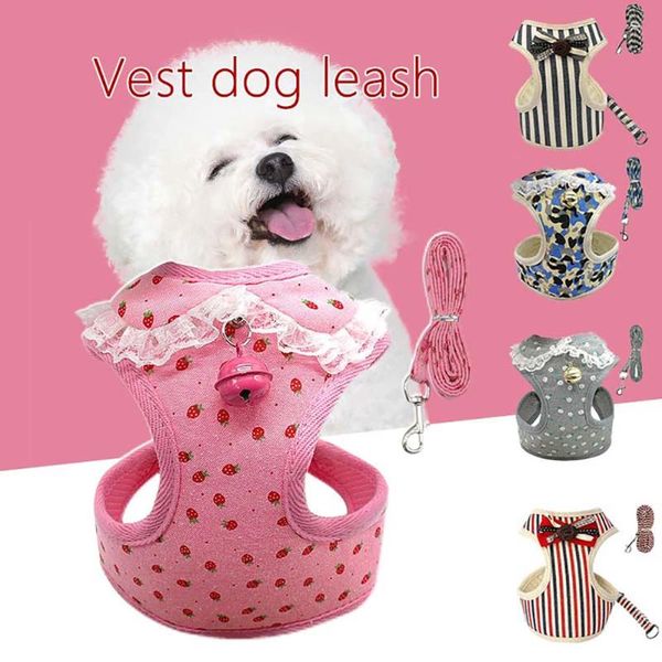 dog collars & leashes adjustable pet harness leash set polyester vest explosion-proof chest strap bowknot bell collar
dog collars & leashes adjustable pet harness leash set polyester vest explosion-proof chest strap bowknot bell collar