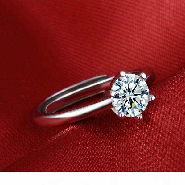 925 sterling silver open wedding ring women's 1 ct simulation diamond engagement wedding ring, Golden;silver
925 sterling silver open wedding ring women's 1 ct simulation diamond engagement wedding ring, Golden;silver