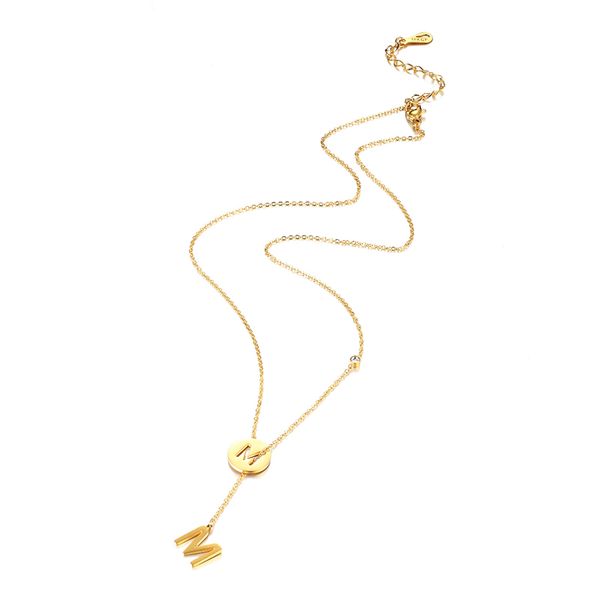 classic design brand jewelry adjustable pendant size m letter necklace titanium steel woman love necklace wholesale, Silver
classic design brand jewelry adjustable pendant size m letter necklace titanium steel woman love necklace wholesale, Silver