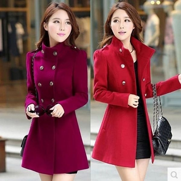 2019 autumn windbreaker wool wool women's mid-length slim women's woolen coat korean woolen trench coat, Black
2019 autumn windbreaker wool wool women's mid-length slim women's woolen coat korean woolen trench coat, Black