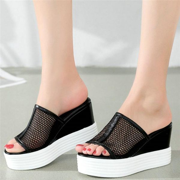 platform pumps shoes women mesh wedges high heel slippers female open toe roman gladiator sandals summer outdoor casual shoes, Black
platform pumps shoes women mesh wedges high heel slippers female open toe roman gladiator sandals summer outdoor casual shoes, Black