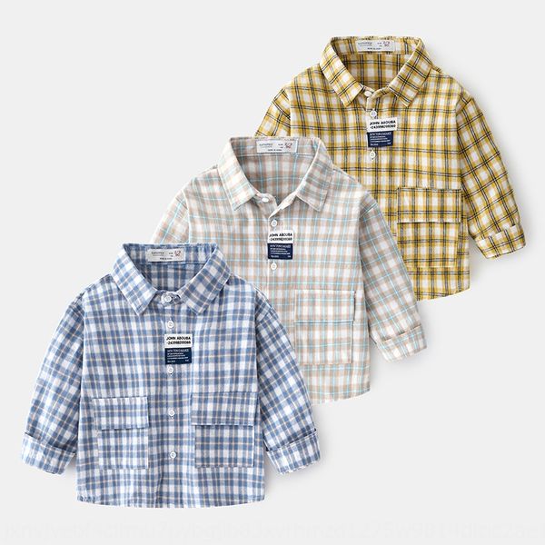 bjxr7 boys' long-sleeved 2020 autumn western style plaid label baby shirt new clothing autumn children's shirt children's clo, White;black
bjxr7 boys' long-sleeved 2020 autumn western style plaid label baby shirt new clothing autumn children's shirt children's clo, White;black