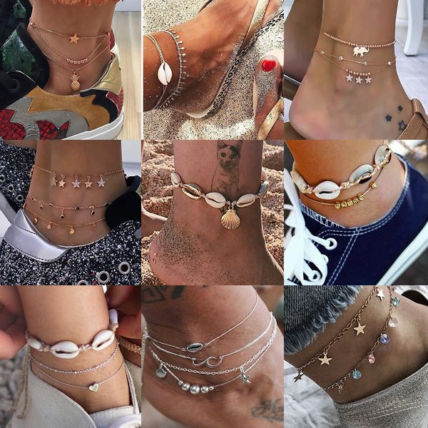 bohemian star shell ankle bracelet on leg foot jewelry simple shell anklets for women beach charm boho accessories mujer t200714, Red;blue
bohemian star shell ankle bracelet on leg foot jewelry simple shell anklets for women beach charm boho accessories mujer t200714, Red;blue