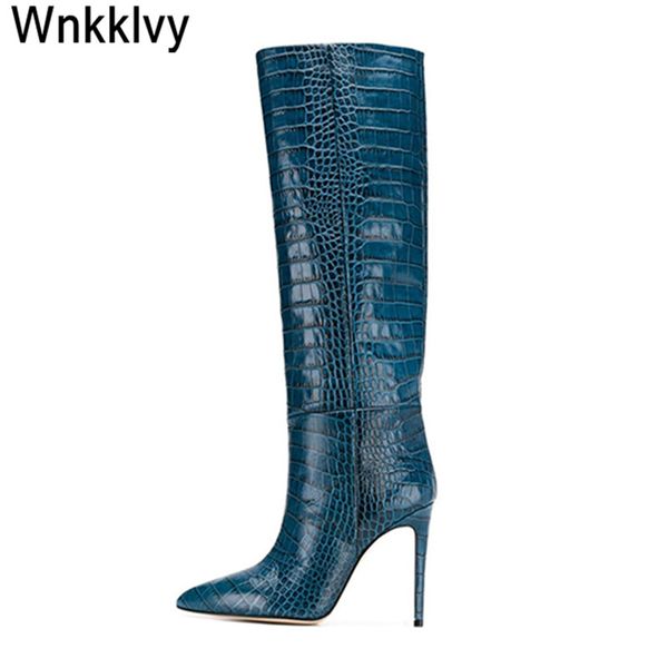 boots retro fall shoes 2021 runway thin high heels winter long botas pointed toe female crocodile pattern knee women, Black
boots retro fall shoes 2021 runway thin high heels winter long botas pointed toe female crocodile pattern knee women, Black
