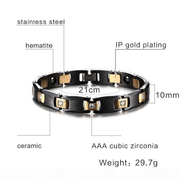 316l stainless steel fashion jewelry black hematite bracelet health ceramic cubic zirconia bangle men's cuff wristbands
316l stainless steel fashion jewelry black hematite bracelet health ceramic cubic zirconia bangle men's cuff wristbands
